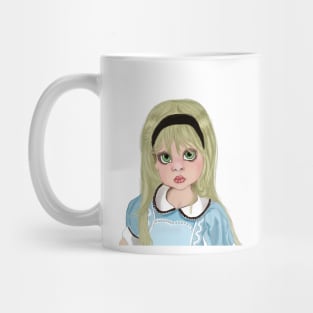 Bid eyed Alice doll Mug